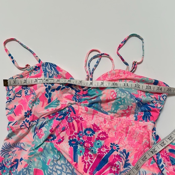 Lilly Pulitzer Margarete Swim Coverup Dress Adjustable Straps Bright Pink EUC  S - Picture 11 of 12